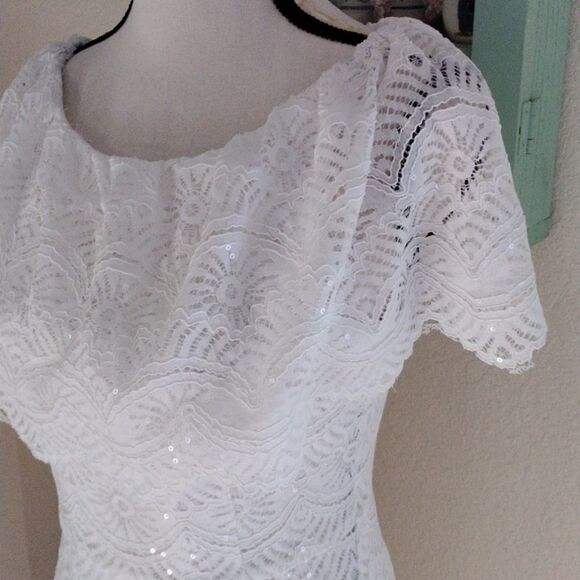 NWT SSXR White Lace Dress - Picture 5 of 14